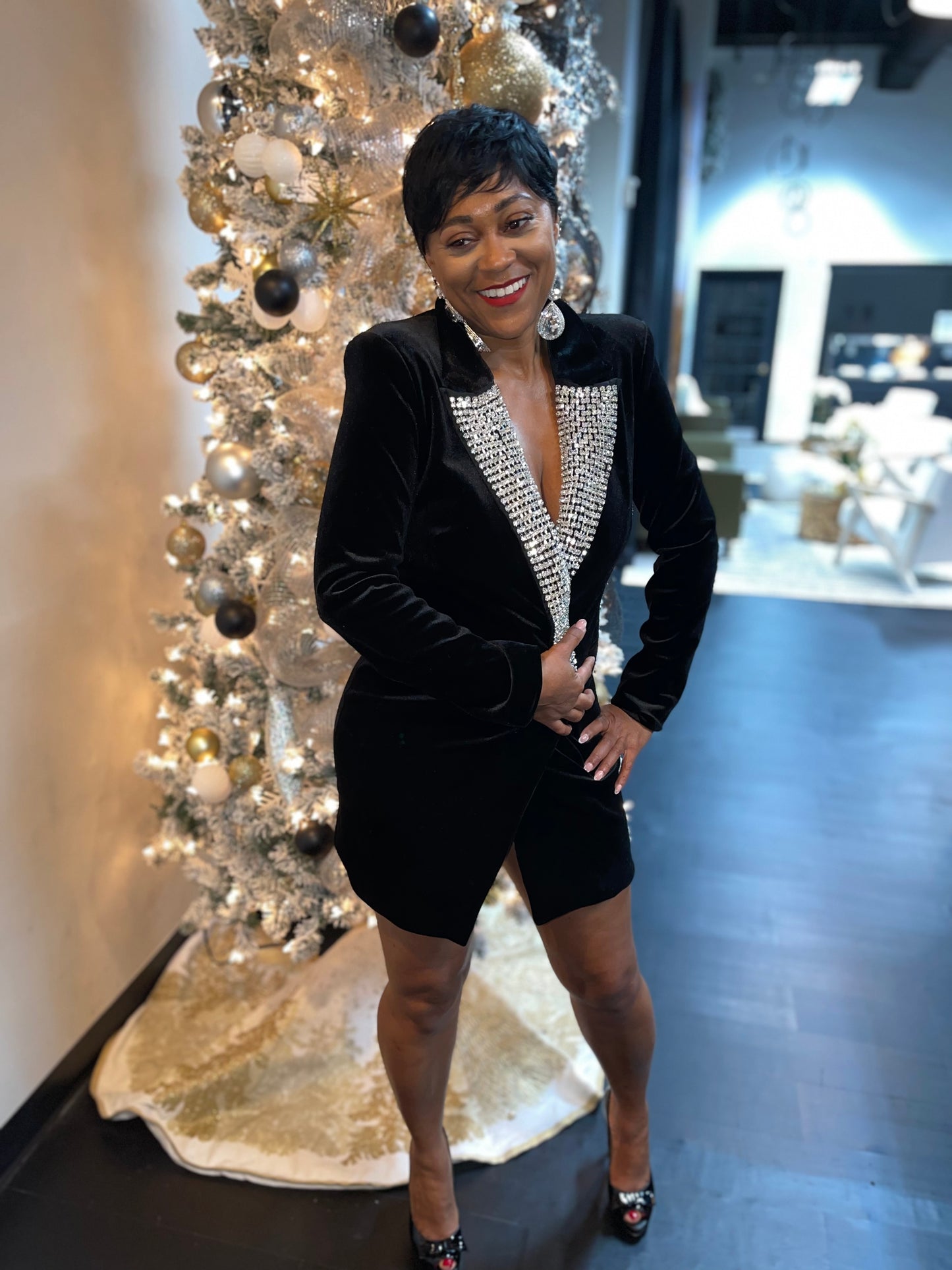 Krystal Tuxedo Dress